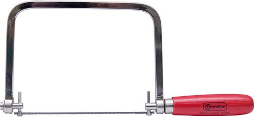 Connex Stiftsägebogen in Rot und Silber mit Metall-Sägeblatt, Länge: 16,2 cm - Bild 1