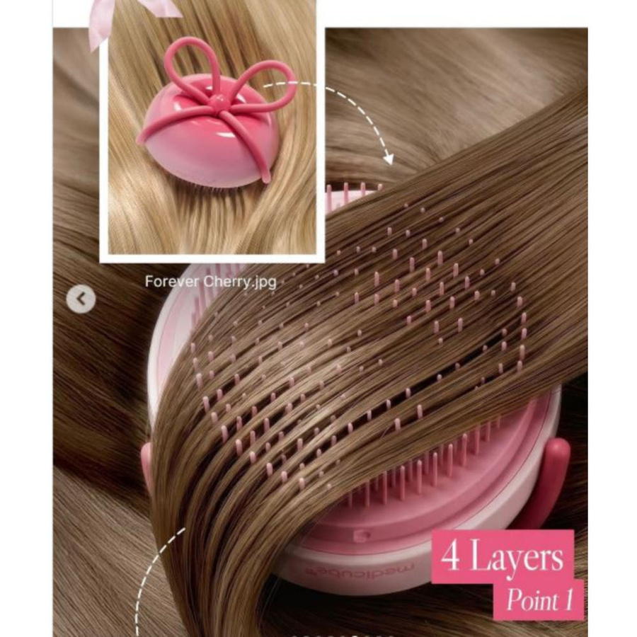 MediCube Forever Cherry Haarbürste für Kopfhaut und Haare, Pink, Damen - Bild 4