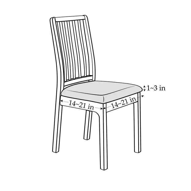 Elastischer Esszimmerstuhlbezug aus Polarfleece in Einfarbig, 1 Stück Sitzbezug für gepolsterte Stühle von Household supplies MH - Bild 2