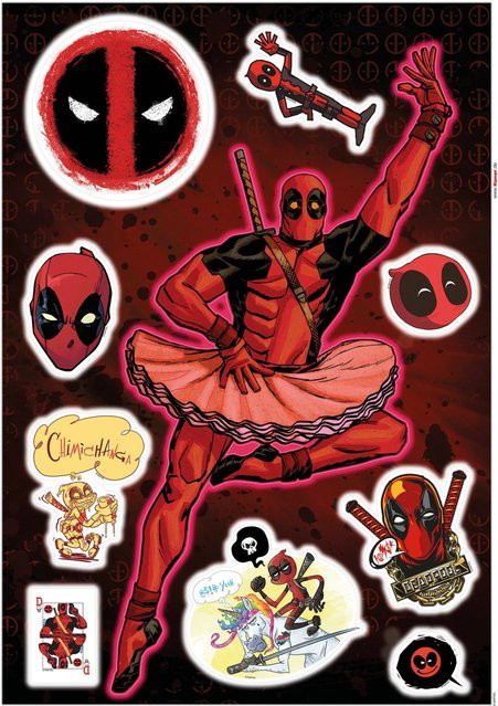 Komar Deko-Sticker Deadpool Derppool B: 50 cm, H: 70 cm - Bild 1