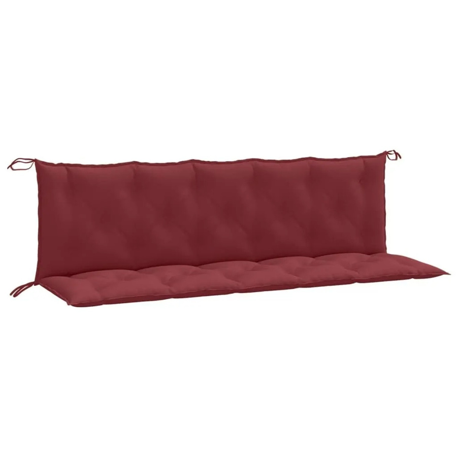vidaXL Gartenbank-Auflagen 2er-Set Melange Weinrot, B/T/H: 180 x 50 x 7 cm, UV-beständiger Polyester - Bild 2