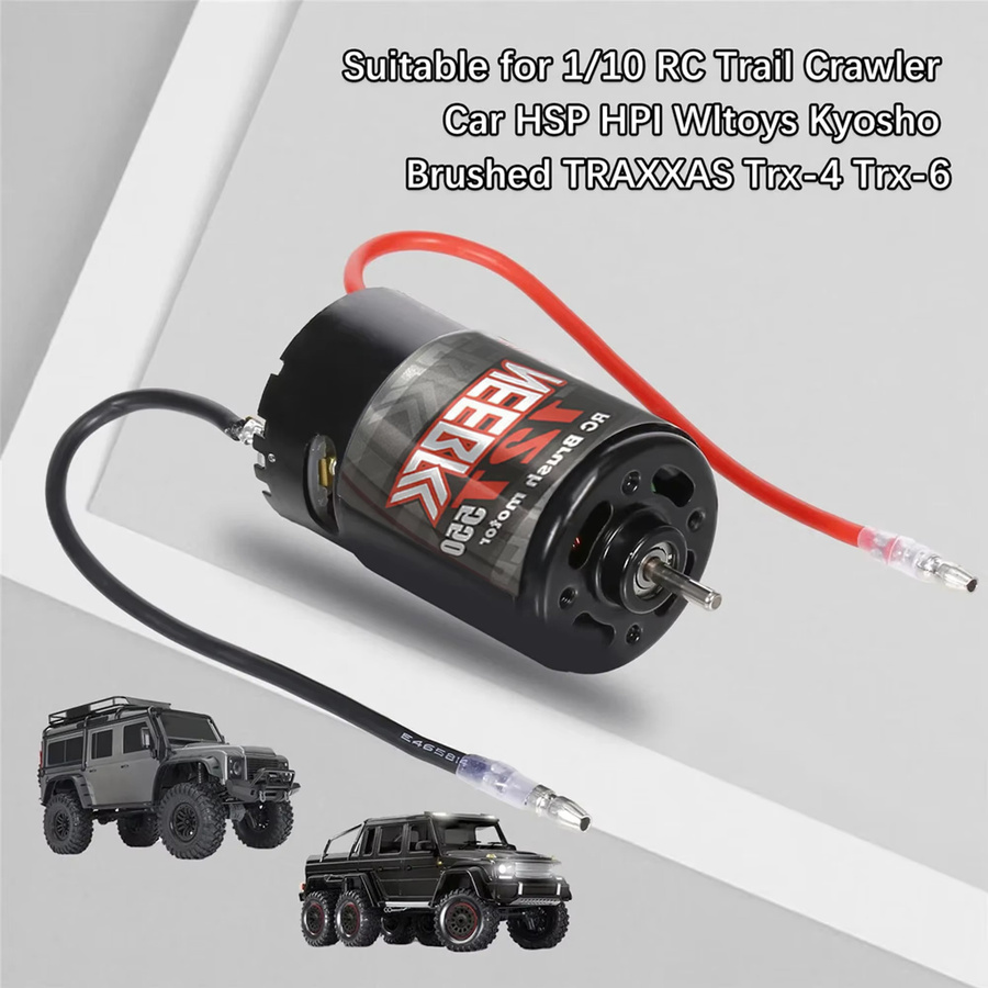 NeebRC RC 550 Bürstenmotor 12T 21T 29T 35T 55T 60A ESC für 1/10 RC Car Crawler, Metall, Schwarz - Bild 4