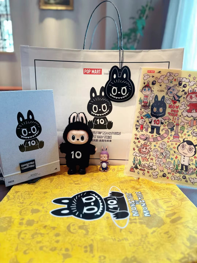 POPMART Labubu 10. Jubiläum, Blindbox, Schwarz, Plüsch / Textil - Bild 5