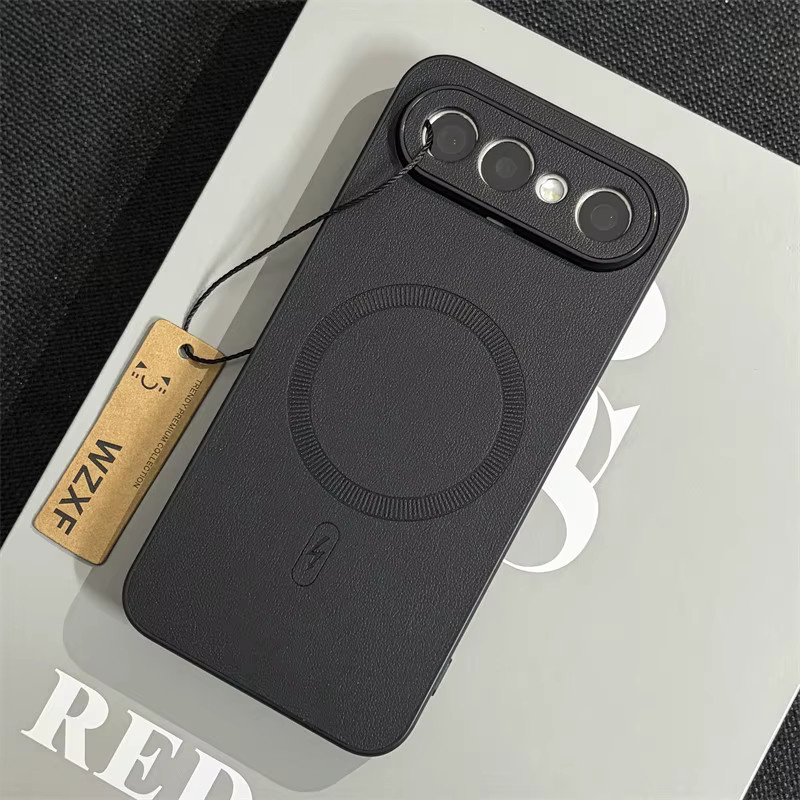 Magnetische Schutzhülle für VIVO X 300 FE aus PC und TPU in Schwarz mit Leder-Optik, Anti-Fingerabdruck und Anti-Rutsch-Funktion - Bild 2