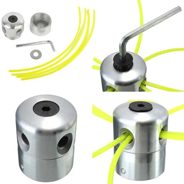 For Season Universeller Trimmerkopf aus Aluminium mit vier Trimmerlinien in Silber für Freischneider und Rasentrimmer - Bild 1