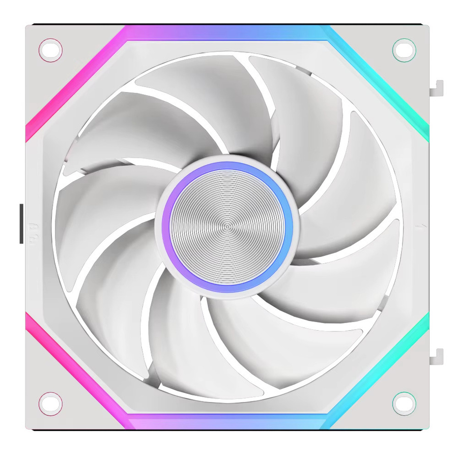 Nollie FAN GC140 ARGB 140mm Lüfter mit 34 LEDs, modular stapelbar und PWM-gesteuert, erhältlich in Schwarz oder Weiß - Bild 2