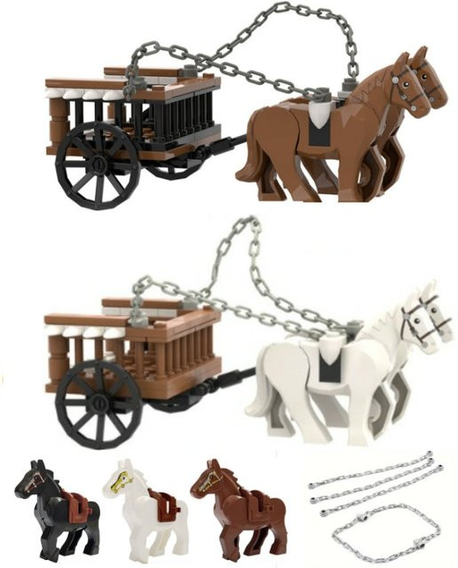 Mitty Militärszenen-Bausatz, Modell eines Kriegspferdes mit Kettenwagen - Bild 1