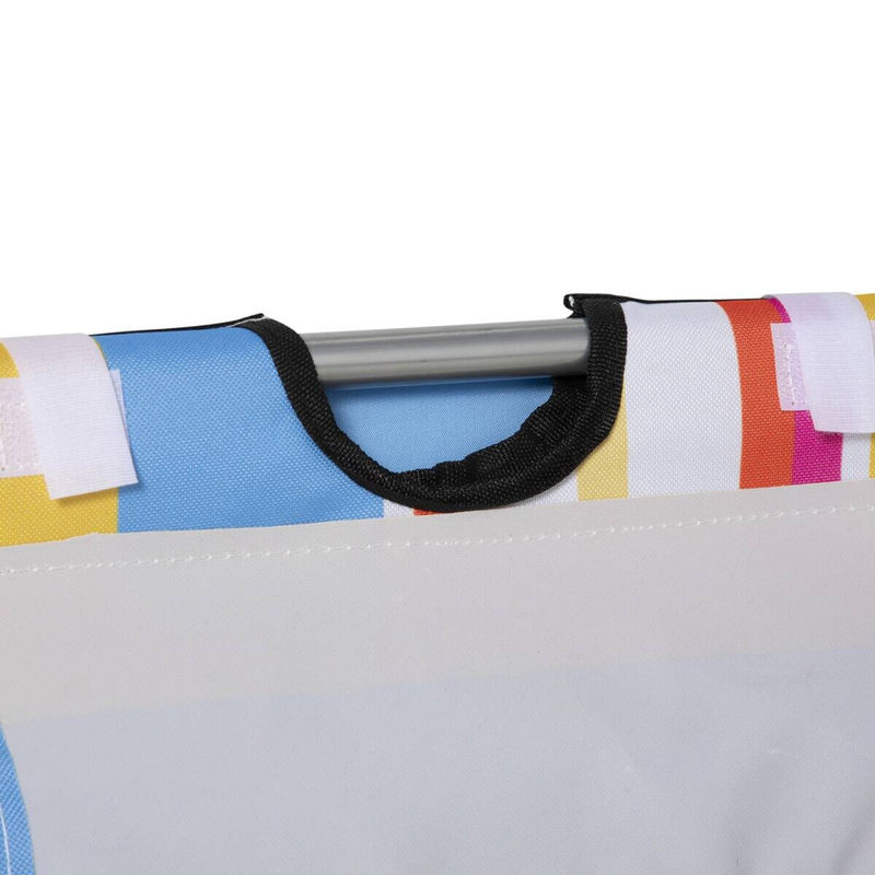Outsunny 2er Set Strandmatten mit verstellbarem Kopfkissen und Höhenverstellung, mehrfarbig, Stahl, B/T/H: 134 x 48 x 33-43 cm - Bild 3