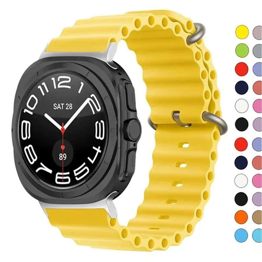 Samsung Galaxy Watch Ultra Armband, Silikon, 47 mm, Unisex, yellow - Bild 2