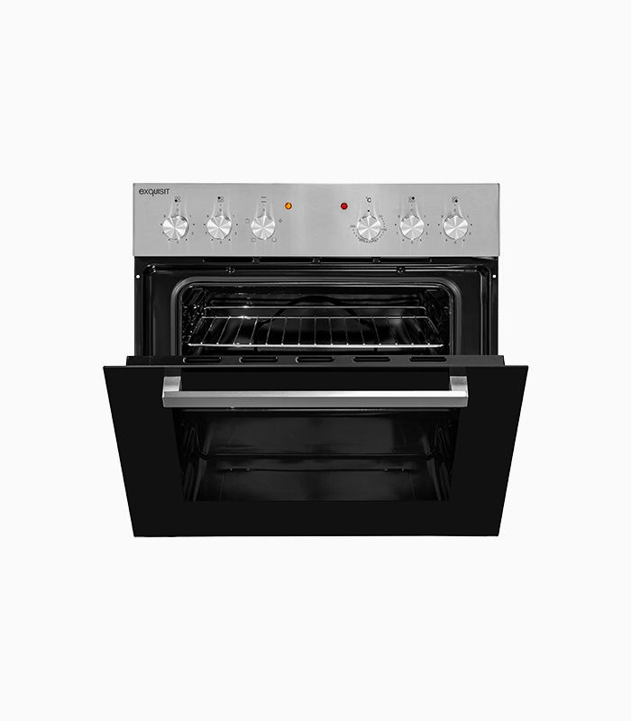 Exquisit Herdset EHE 146-2.1 in Edelstahl mit Glaskeramik Kochfeld und Einbaubackofen, Farbe: Silber, B/T/H: 59,0 x 59,5 x 60,0 cm - Bild 2