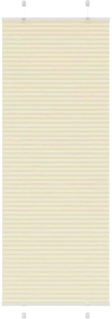 vidaXL Plissee Beige semi-transparent aus Polyester B: 80 cm, H: 200 cm - Bild 1
