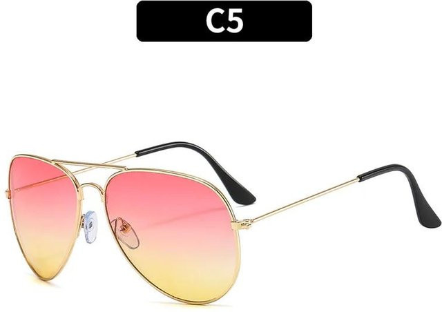 Aviator Sonnenbrille, Unisex, Vollrand, Edelstahl, Gold - Bild 1