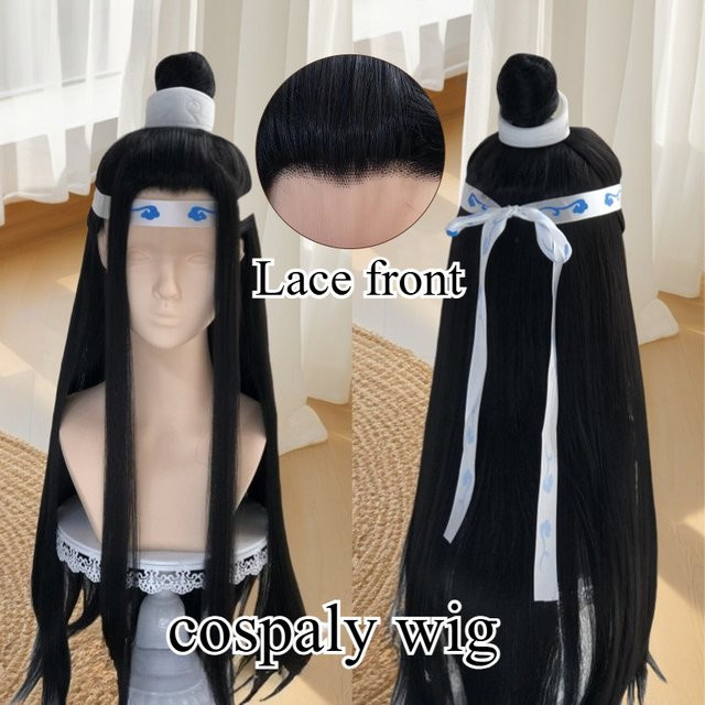 Großmeister der dämonischen Kultivierung Cosplay-Perücke, lange gerade Spitze-Front-Perücke - Bild 1