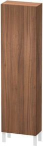 Duravit L-Cube Hochschrank in Nussbaum Natur mit Glastüren, B/T/H: 50 x 24,3 x 176 cm - Bild 1