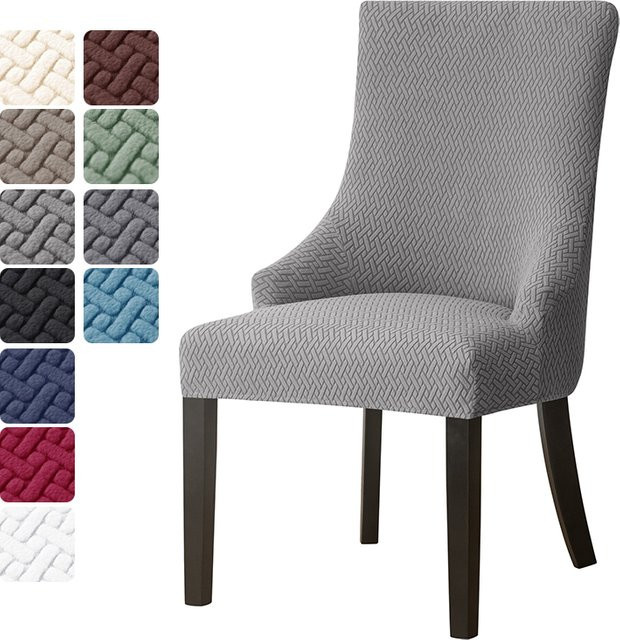 WANERQU Stretch Esszimmerstuhl Abdeckung aus Jacquard Spandex mit hoher Rückenlehne für Sessel und Stühle - Bild 1