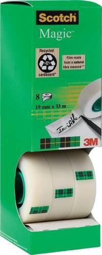 Scotch Magic 810 Klebeband transparent, 8 Rollen, Breite: 19 mm, Länge: 33 m - Bild 1