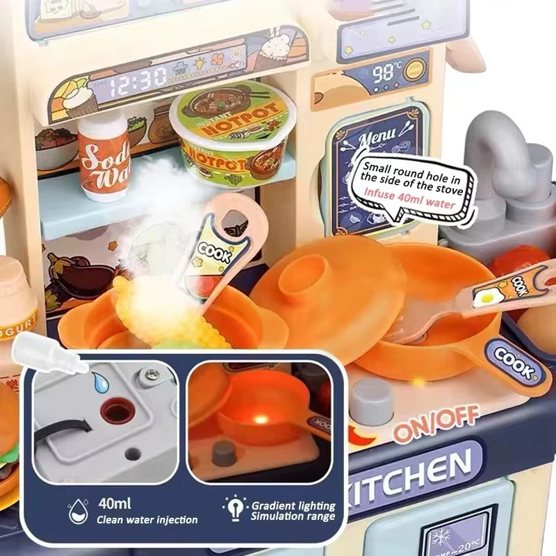 CONUSEA Kinderküchen-Spielzeugset, Kochtisch, mit Geräuschen und Sprühfunktion - Bild 4