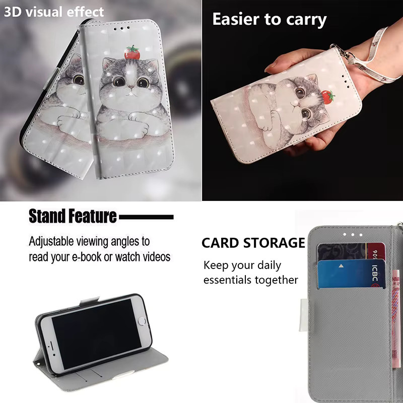 Stand Flip Wallet Case mit gemaltem Muster für Infinix Hot 40 50 Pro Plus 11S 20i 20S 30i 40i 50i in Multicolour - Bild 5