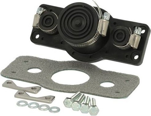 Fibox FCE 40 Kabeldurchführungsplatte aus Polycarbonat in Tiefschwarz (RAL 9005) - Bild 1