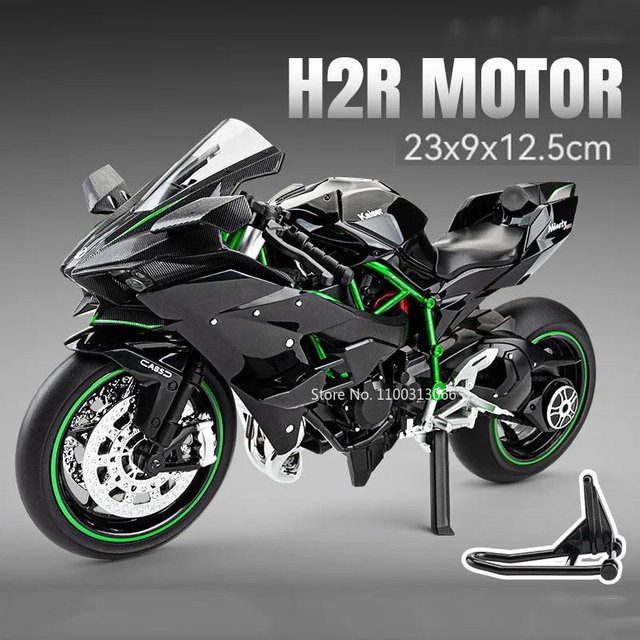 Kawasaki ZX-10R Ninja H2R Motorräder Modellspielzeug, 1:9, Metall, ab 14 Jahren - Bild 1