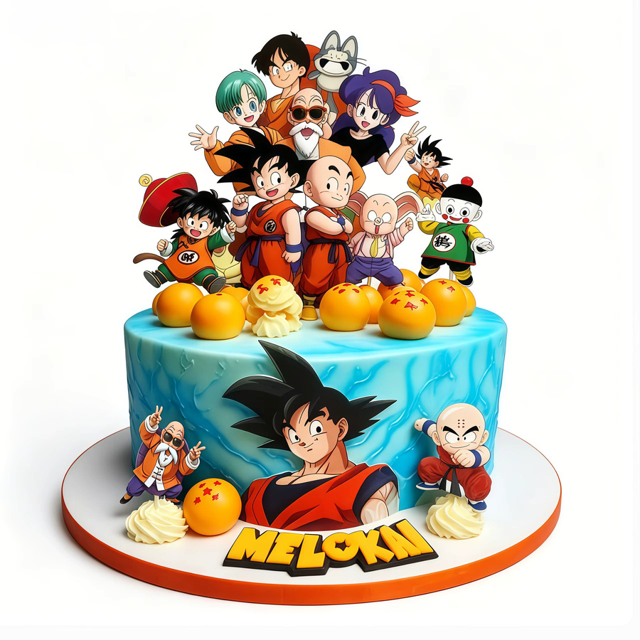 Bandai Dragon Ball Z Geburtstagsparty-Dekorationsset in Multicolour mit Happy Birthday Banner und Tortendekoration aus Papier - Bild 2
