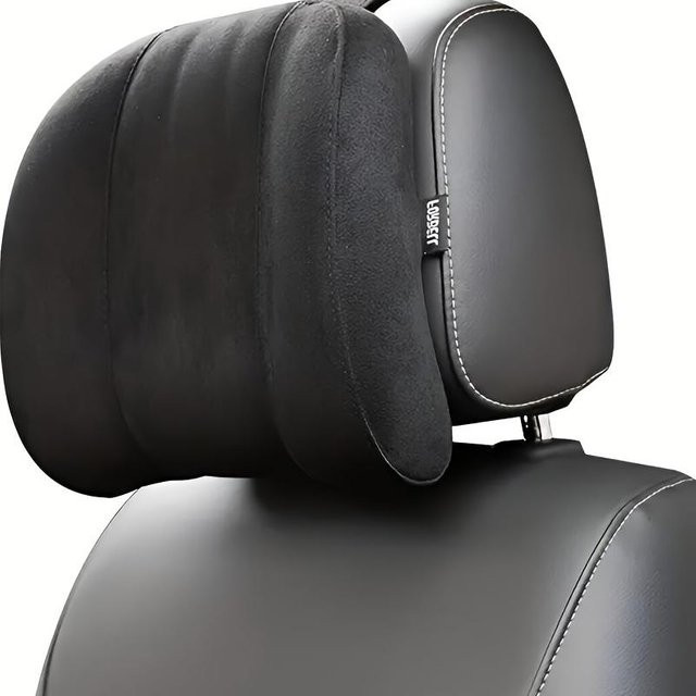 Yuyongzhi Nackenkopfstütze aus Memory Foam in Schwarz, atmungsaktiv und mit abnehmbarem Bezug für Reise, Büro und Zuhause - Bild 1