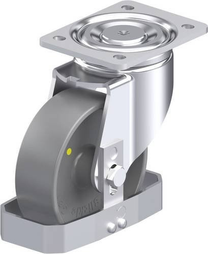 Blickle Stahlblech-Lenkrolle LH-PO 150G-ELS-FS in Grau mit 150 mm Rad-Durchmesser und 400 kg Tragfähigkeit - Bild 1
