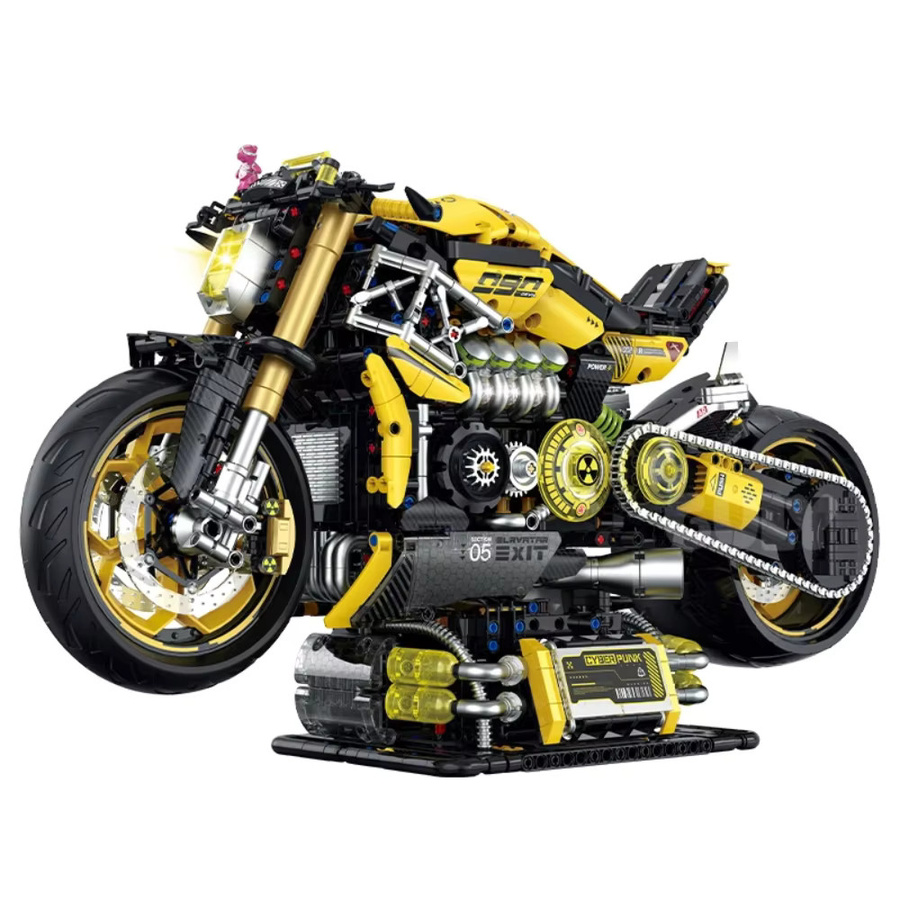 Yangkili Cyberpunk Motorrad Modell Bausteine, 1:5, Konstruktionsset - Bild 5