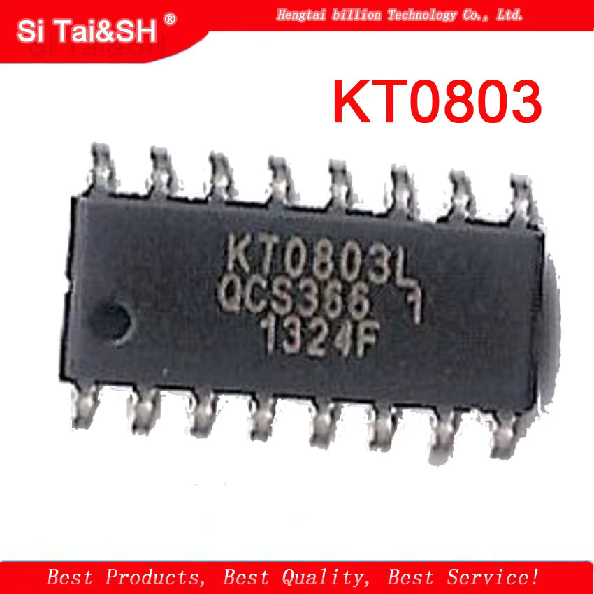 Si Tai&SH KT0803 KT0803L SOP-16 FM Stereo-Start Chip, 5er-Set, Schwarz - Bild 2
