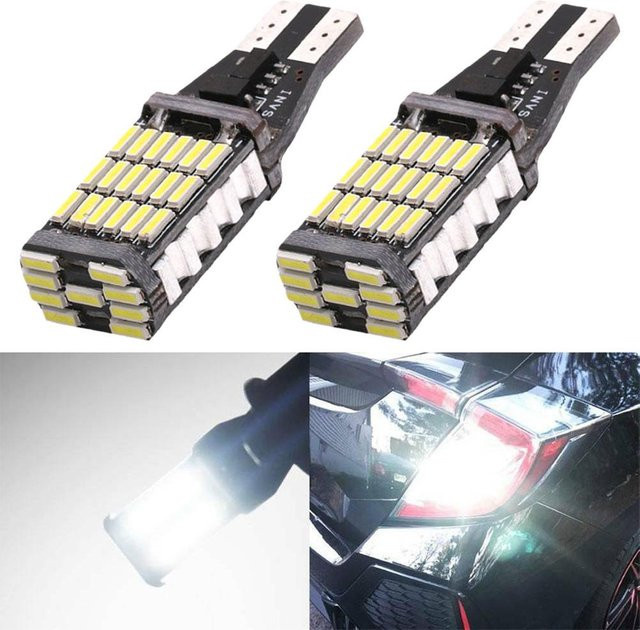 Hochleistungs LED Autolampen T15 W16W 921 912 T16 902 für Rückfahrlicht, 1200 Lumen, 6000 K Kaltweiß, 45 SMD 4014 Chips - Bild 1