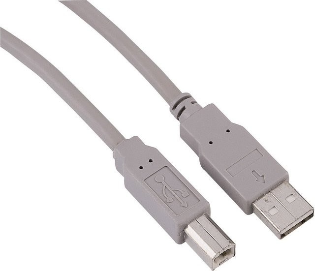 Hama USB 2.0 Kabel mit USB-A Stecker, Grau, 5,00 m - Bild 1