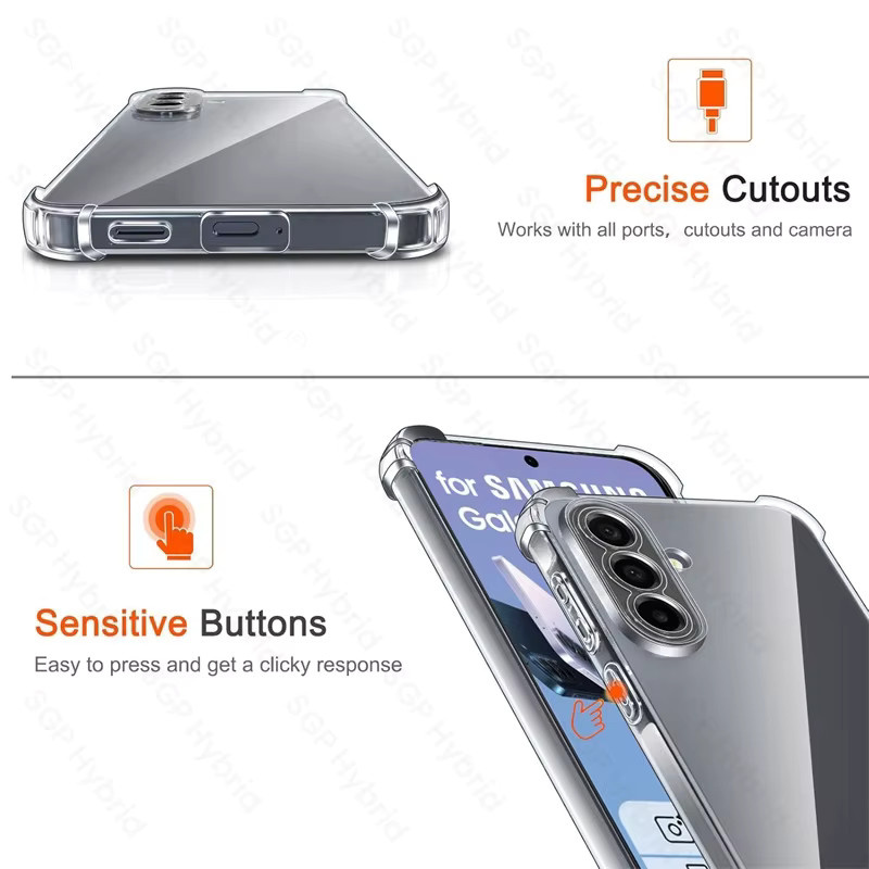 Transparente Silikon Schutzhülle für Samsung Galaxy A57 5G mit Anti-Vergilbungsschutz und stoßfestem Design - Bild 3
