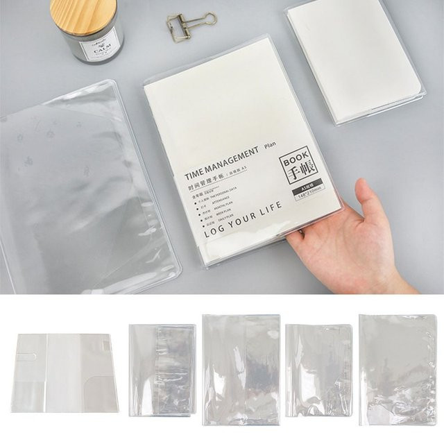 Wasserdichte Schutzhülle aus transparentem PVC für A5 und A6 Notebooks, Agenda und Planer - Bild 1