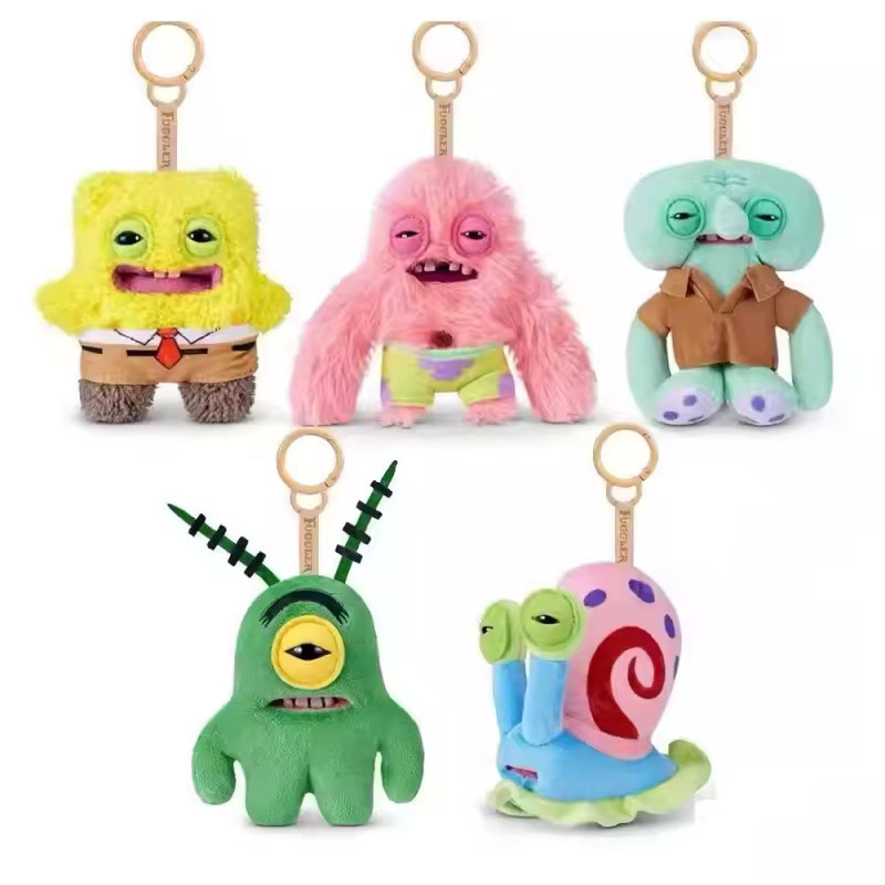 Fuggler X Spongebob Schwammkopf Plüsch-Schlüsselanhänger Zahnmonster - Bild 4