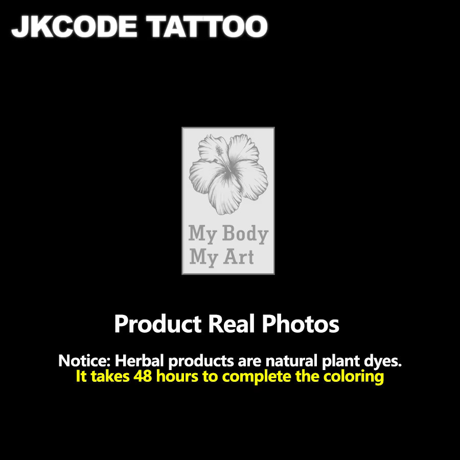 JKCODE TATTOO Kräutertattoo Hibiskusblüten, Damen - Bild 3