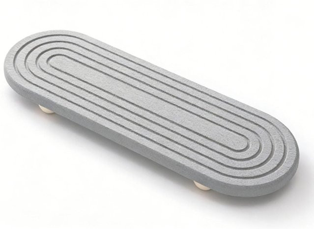 Wasserabsorbierende Steinablage von Sportssss in Weiß, minimalistisches Kieselgur-Tablett für Küchenspüle und Badezimmer, B/T: 30 x 10 cm - Bild 1