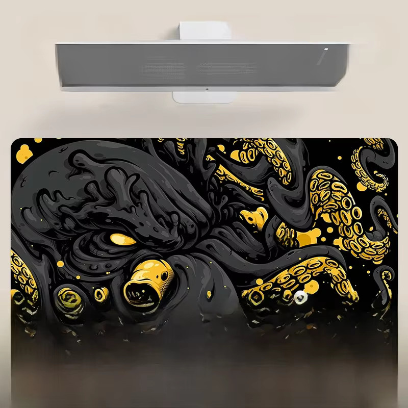 Design Locking Edge Mauspad in Braun aus Naturkautschuk, wasserdichte und matte Schreibtischunterlage für Gamer und Tastaturen - Bild 4