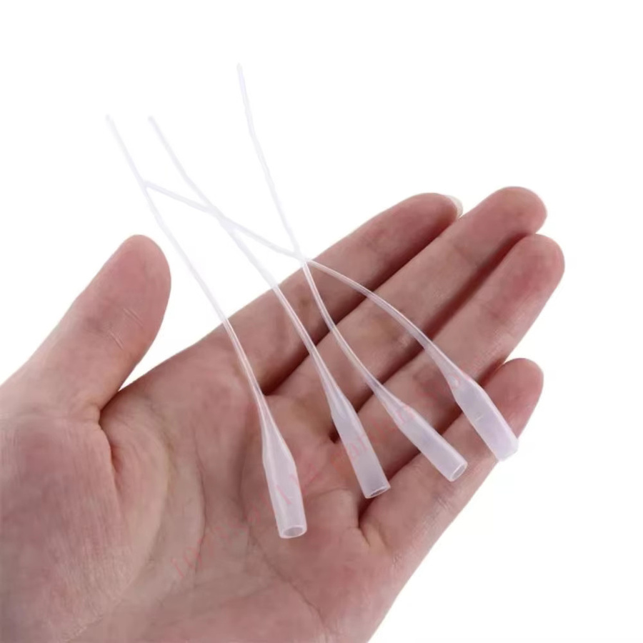 100 Stück Kunststoff-Kleber-Unterspitzen als Einweg-Mikro-Spitzen und Präzisionsapplikator in Transparent für 502 Kleber und Gummischläuche - Bild 3