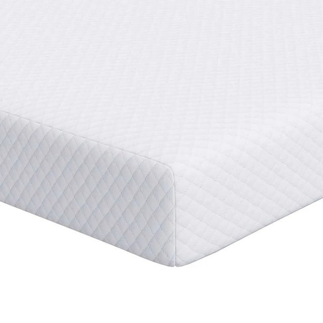 vidaXL Matratzenauflage aus Jacquard-Stoff in Weiß, B/T: 200 x 200 cm - Bild 1