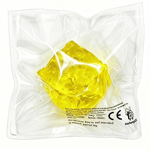 HefengCL Transparenter Käsewürfel TPR Squishy, Weiches Gelee Quetschspielzeug, ASMR Stressabbau Sensorisches Fidget Spielzeug - Bild 1