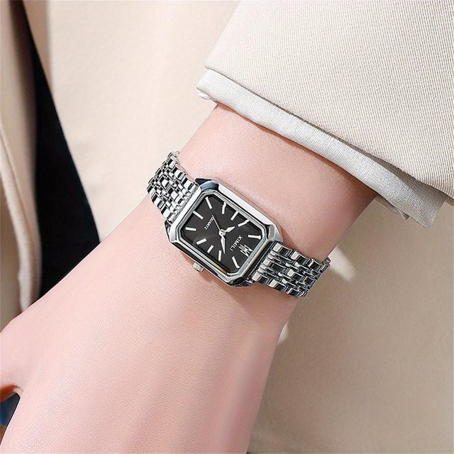 NATAWA Armbanduhr Edelstahl, Quarz, Grau, Damen - Bild 1