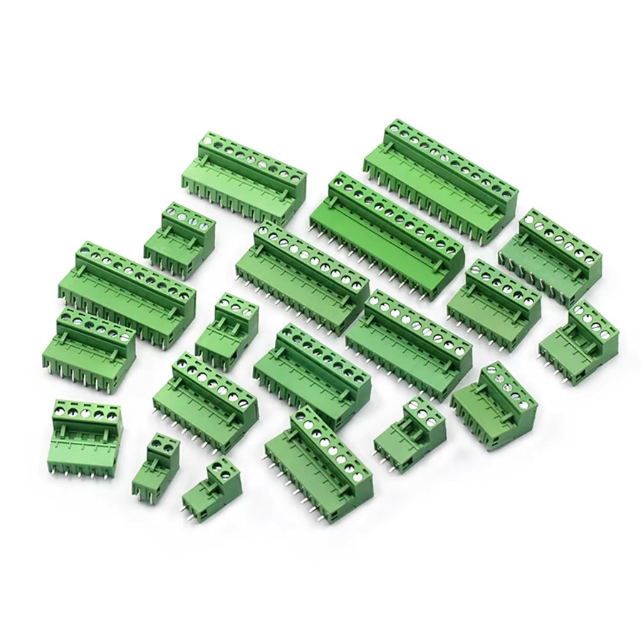 E-SIMPO 50 Paare Plugin-Buchsen 5,08mm Wafer-Steckverbinder rechtwinklig und gerade grün für PCB-Drahtklemmenblock - Bild 2