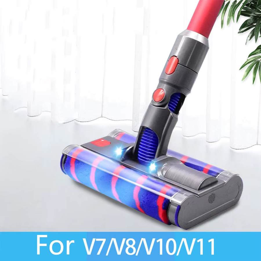 Elektrischer Turbo-Bodenwalzen-Bürstenkopf mit LED-Licht für Dyson V7 V8 V10 V11 Staubsauger, Multicolour, B/T/H: 27,0 x 26,0 x 26,0 cm - Bild 5