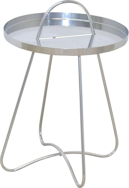 Beistelltisch Iris von Möbel direkt online in Silber aus Metall mit runder Form und modernem Design - Bild 1