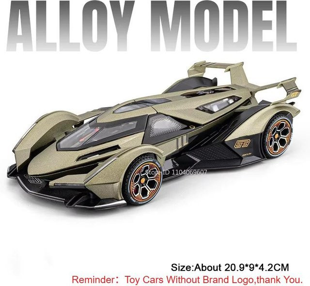 Linyi toy car Lambor V12 Svj63 Miniaturmodell, 1:24, mit Licht und Sound, ab 14 Jahren - Bild 1