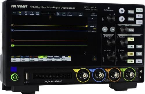 Voltcraft DOV1254 LA Digital-Oszilloskop 125MHz 4-Kanal mit Logic-Analyser in Schwarz - Bild 1