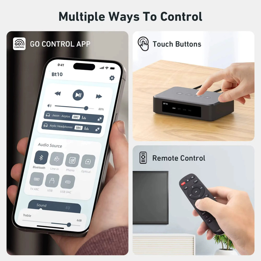 Arylic BT10 Kompakter Bluetooth 5.0 Stereo-Verstärker in Schwarz für dein Home-Audio-System (2.0 Kanal) - Bild 3