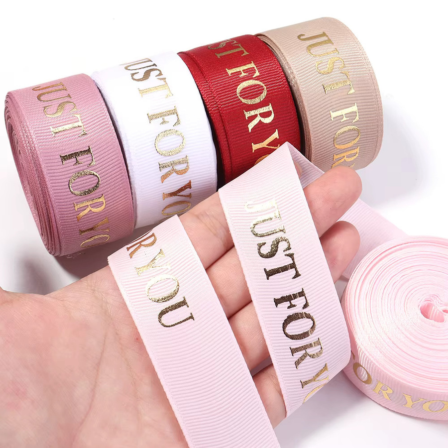 Polyesterband Just For You in Beige und Multicolour für DIY-Dekorationen und Geschenkverpackungen, Breite: 2,5 cm, Länge: 9,14 m - Bild 5