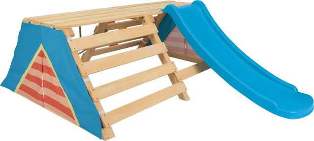 PLAYTIVE Spieltipi aus Echtholz mit Rutsche - Bild 1