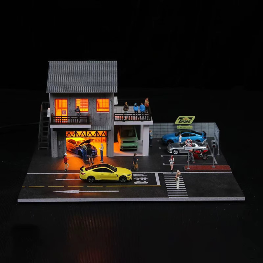 MagiDeal Parkplatz Modell Auto Diecast Garage Layout, 1:64, Spielzeug - Bild 2